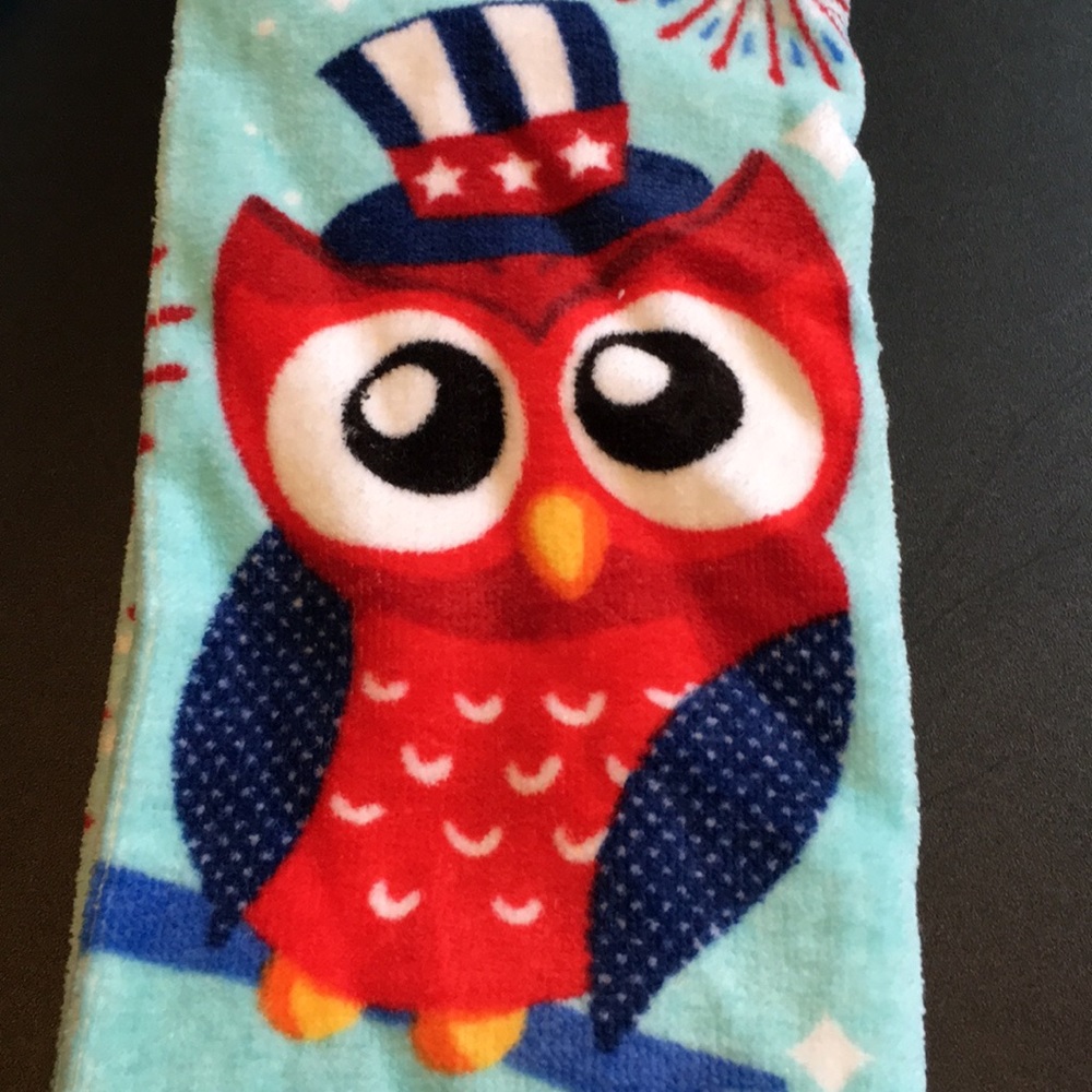 Set of four Patriotic Owl Kitchen Towels - Picture 7 of 10
